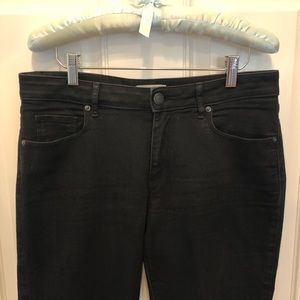 Ann Taylor Loft Curvy Straight Leg Black Jeans